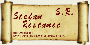 Stefan Ristanić vizit kartica